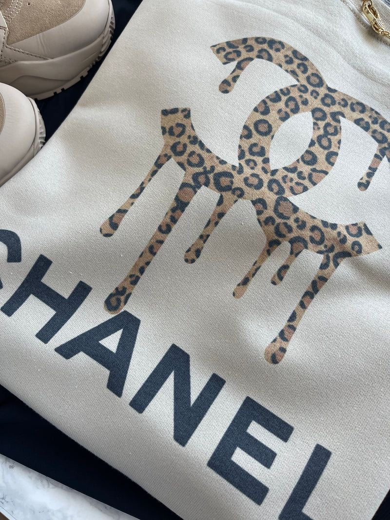 Preppy Leopard Drip Sweatshirt