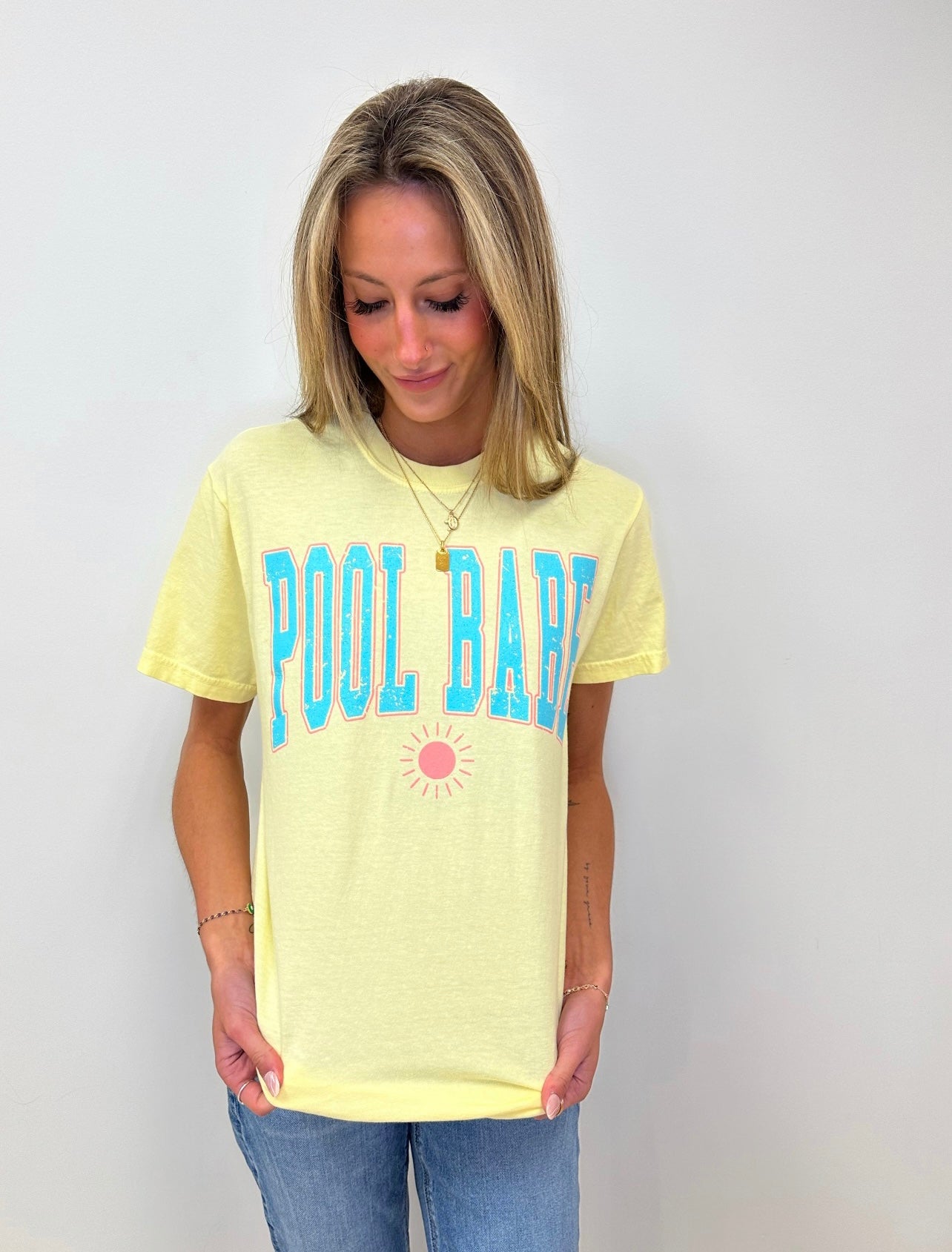 POOL BABE TEE (Charcoal)