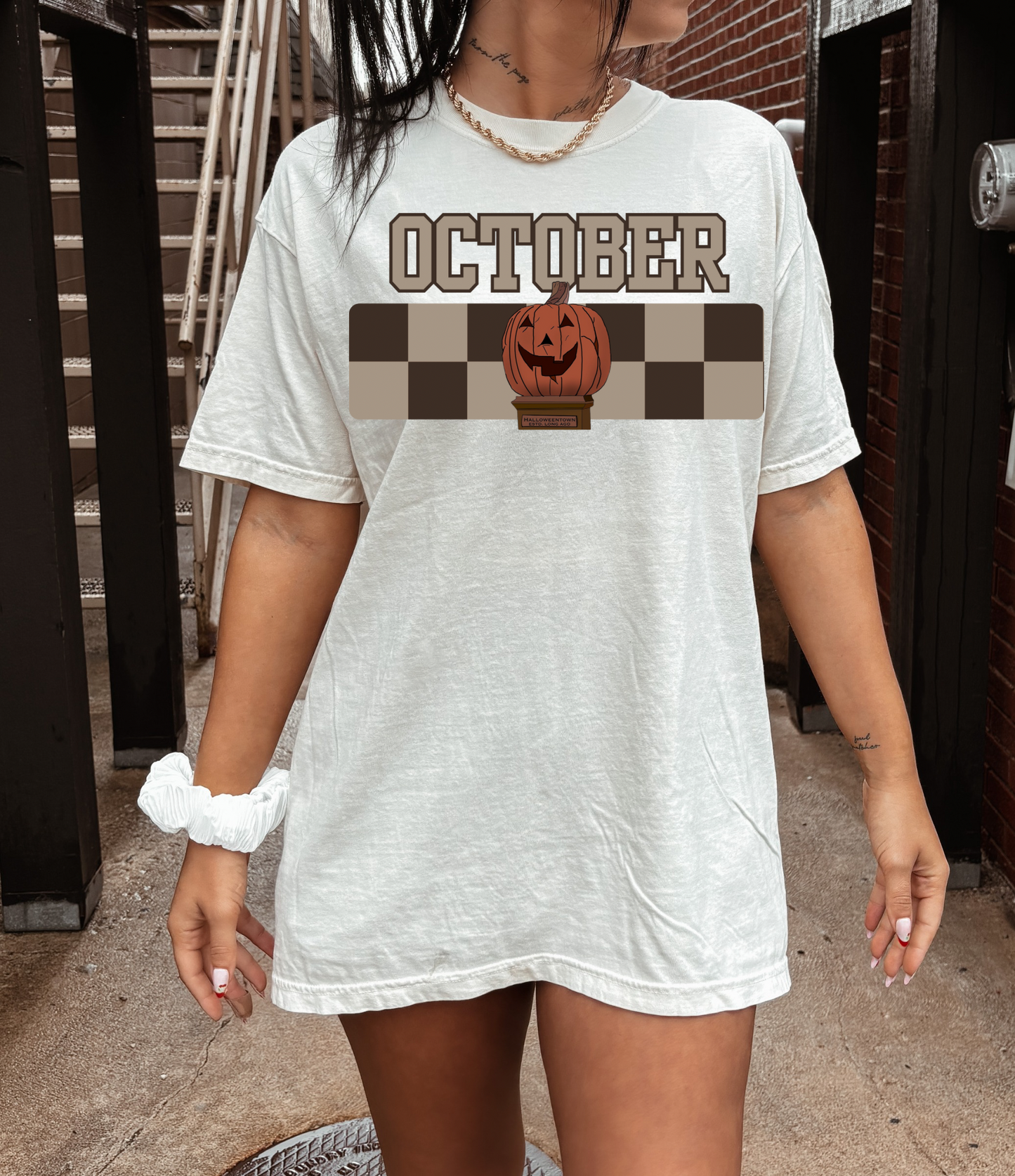 Checkered October Tee