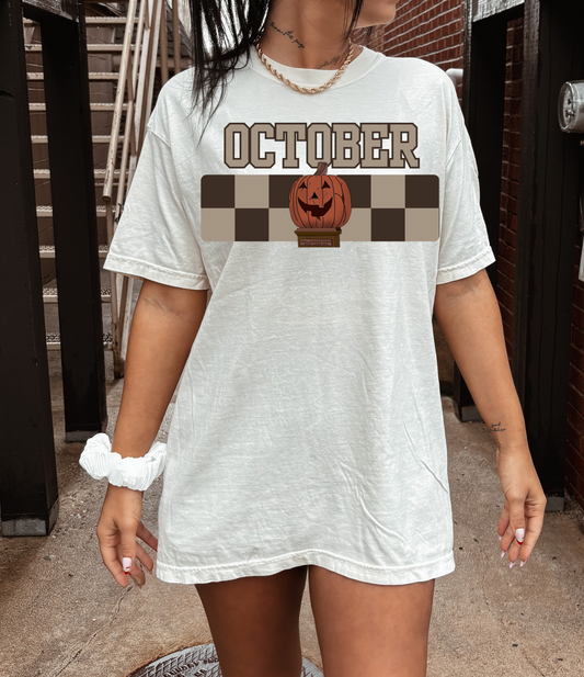 Checkered October Tee