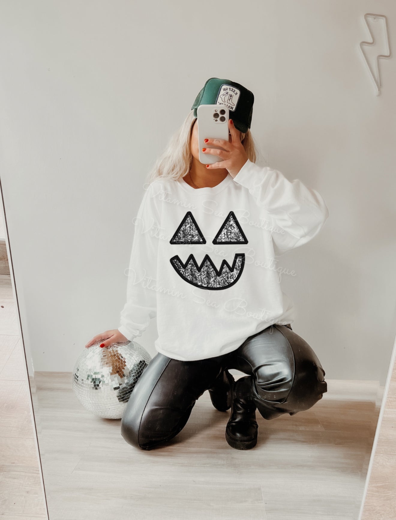 Glitter Jack O Lantern Tee/Sweatshirt