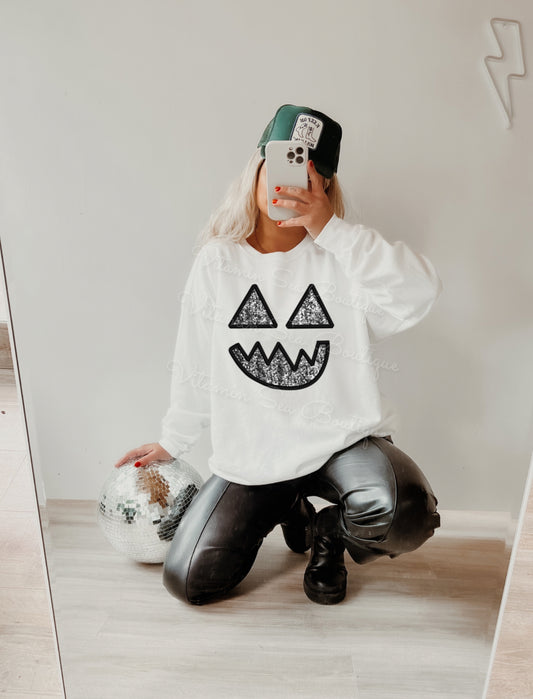Glitter Jack O Lantern Tee/Sweatshirt