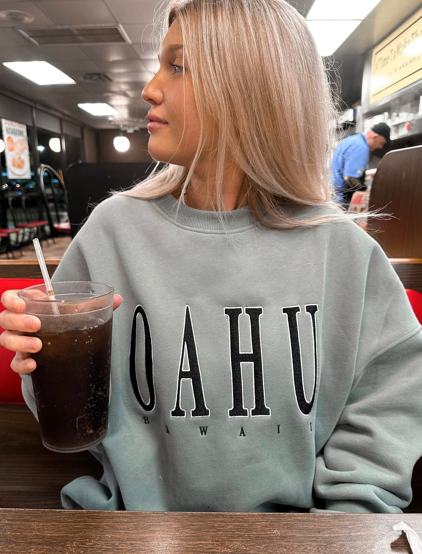 Oahu Vintage Embroidered Sweatshirt