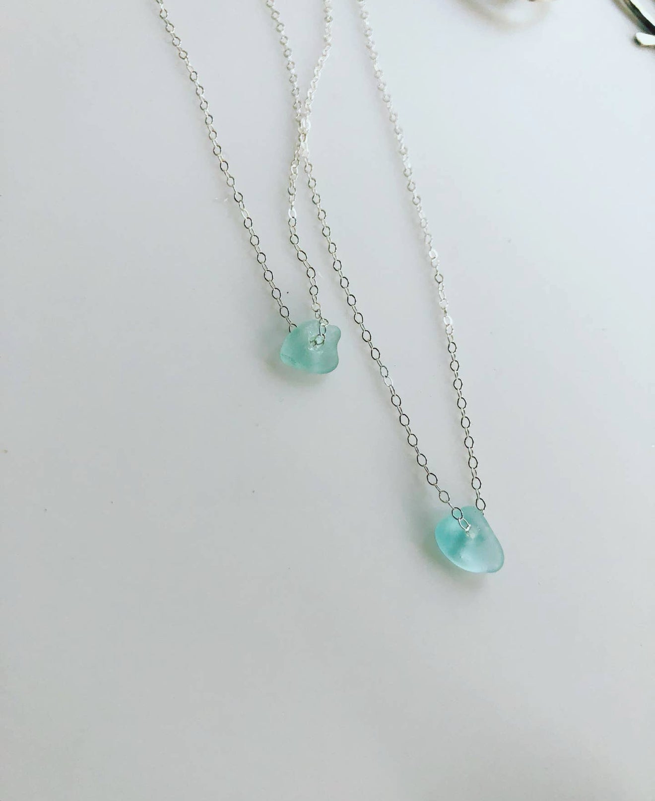 Floating Dainty Seaglass Necklace