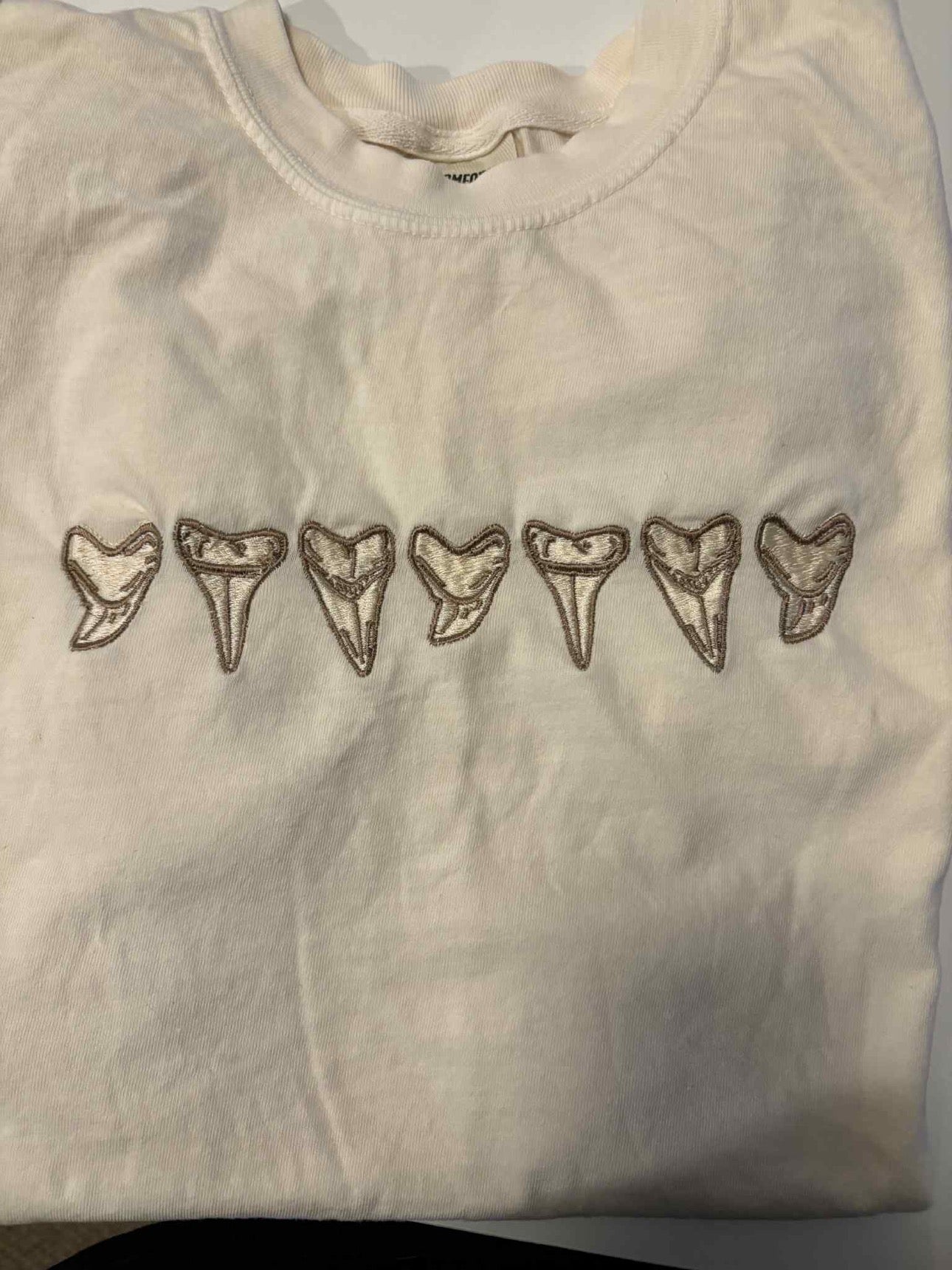 Shark Tooth Embroidered Tee/Sweatshirt