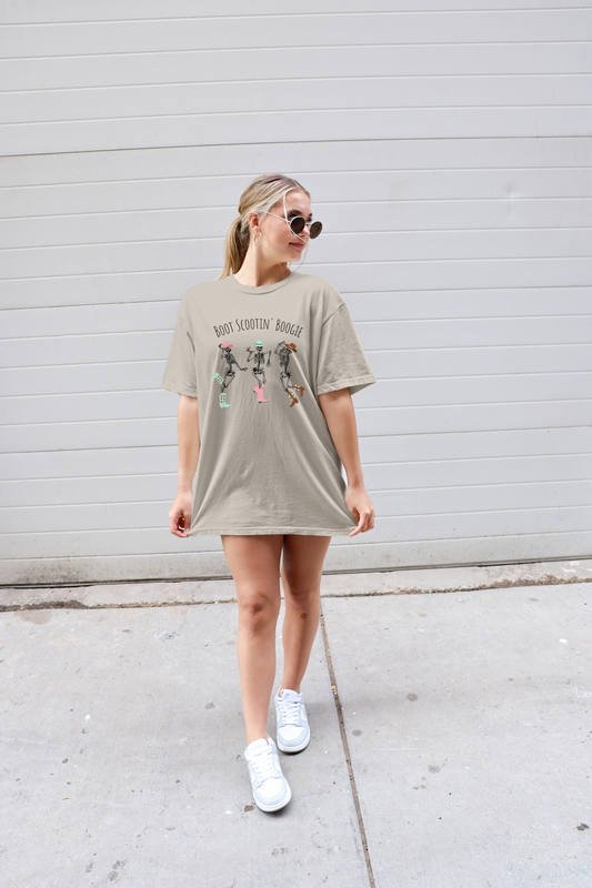 Boot Scootin Skelly Design Tee / T-Shirt Dress