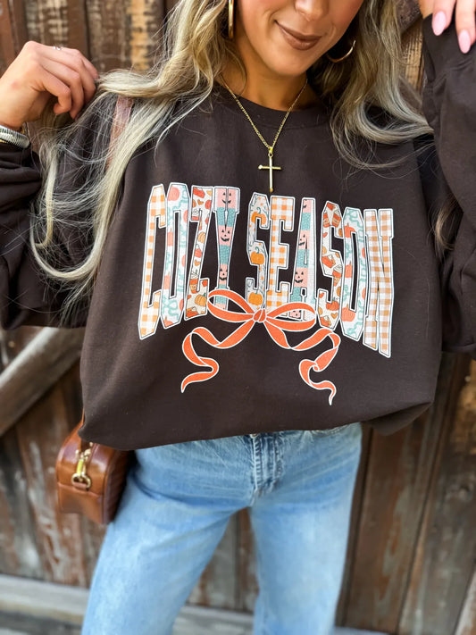 Cozy Season Collage Sweatshirt