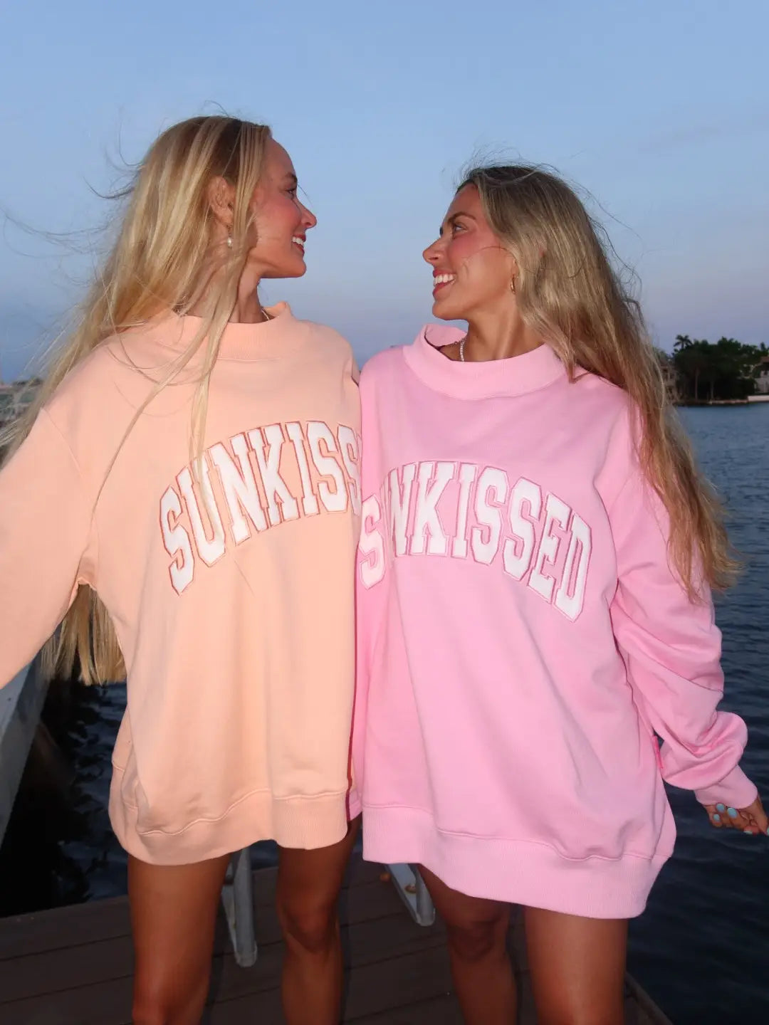 PREORDER Papaya Sunkissed Embroidered Mockneck Sweatshirt