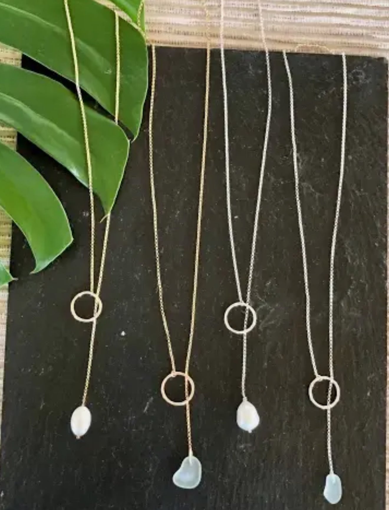 Floating Loop Seaglass Necklace