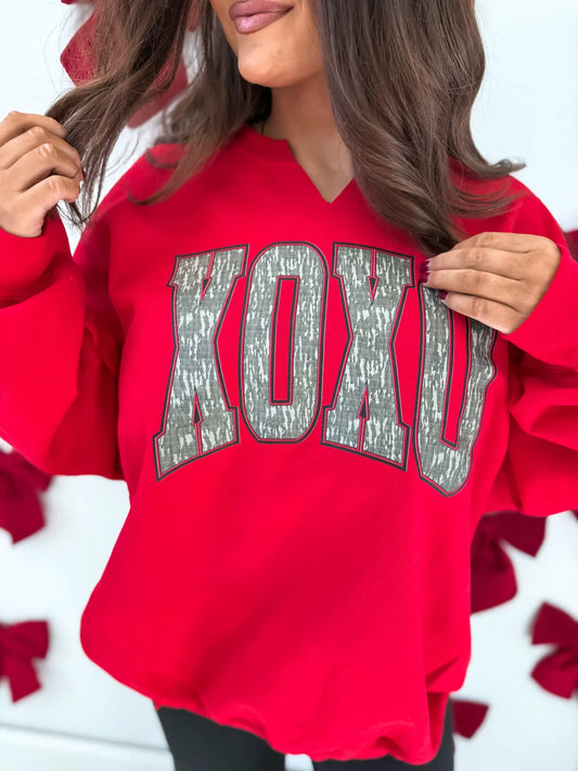 XOXO Camo Sweatshirt