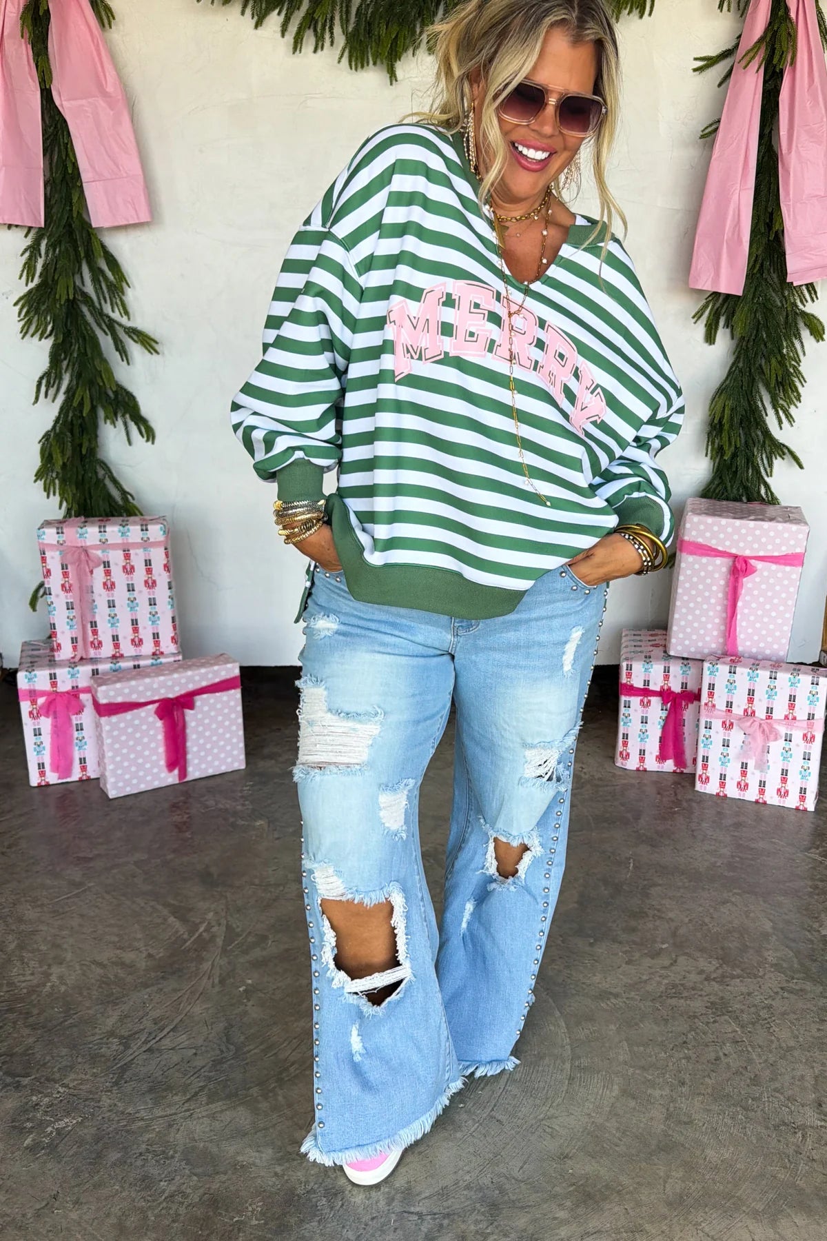 Jolly & Merry Oversized Pullover