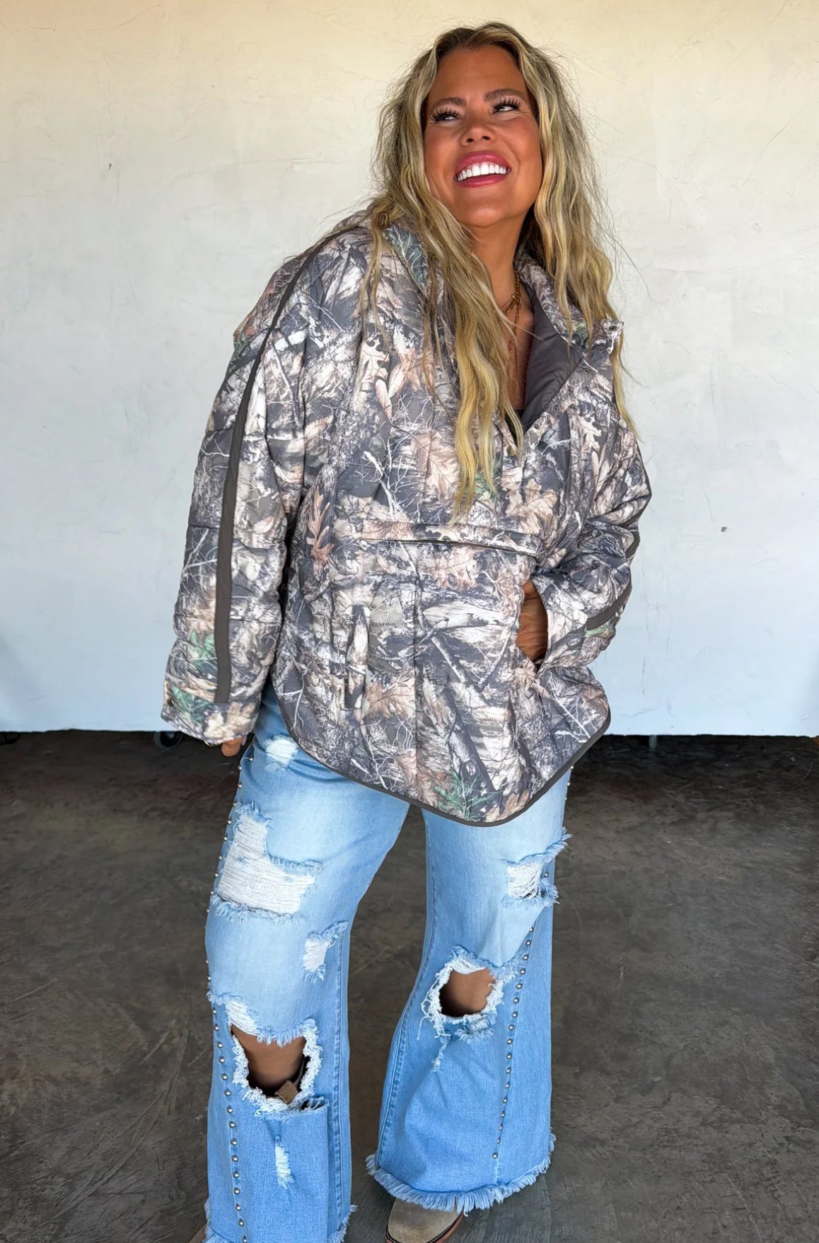 Preorder Outdoorsy Woods Camo Puffer Jacket