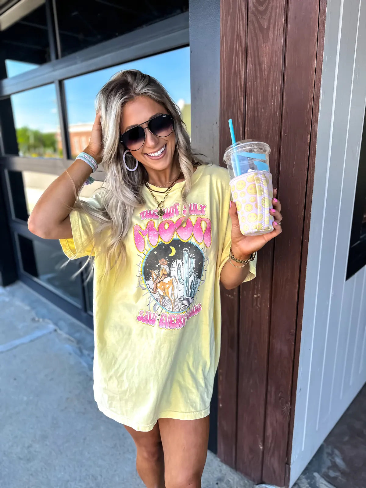 Hot July Moon Vintage Tee