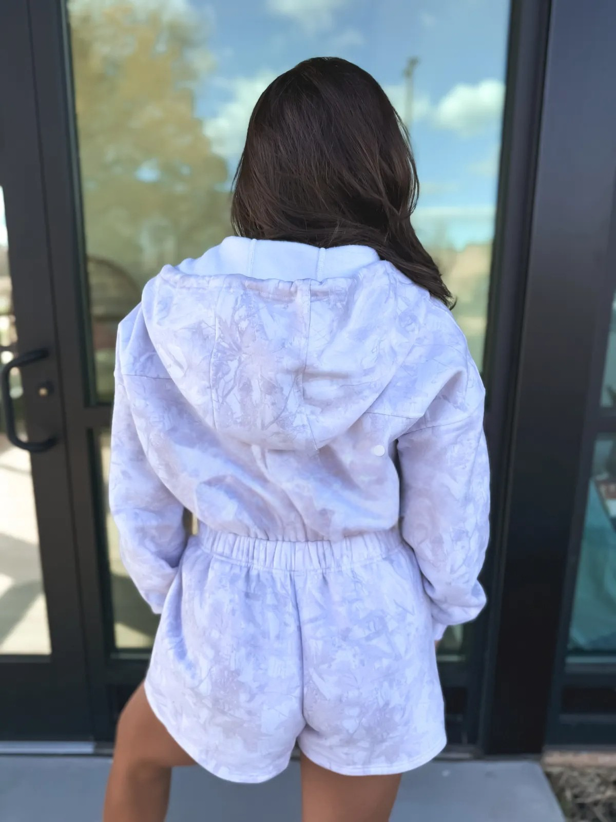 PREORDER Cream Camo Cozy Hooded Romper