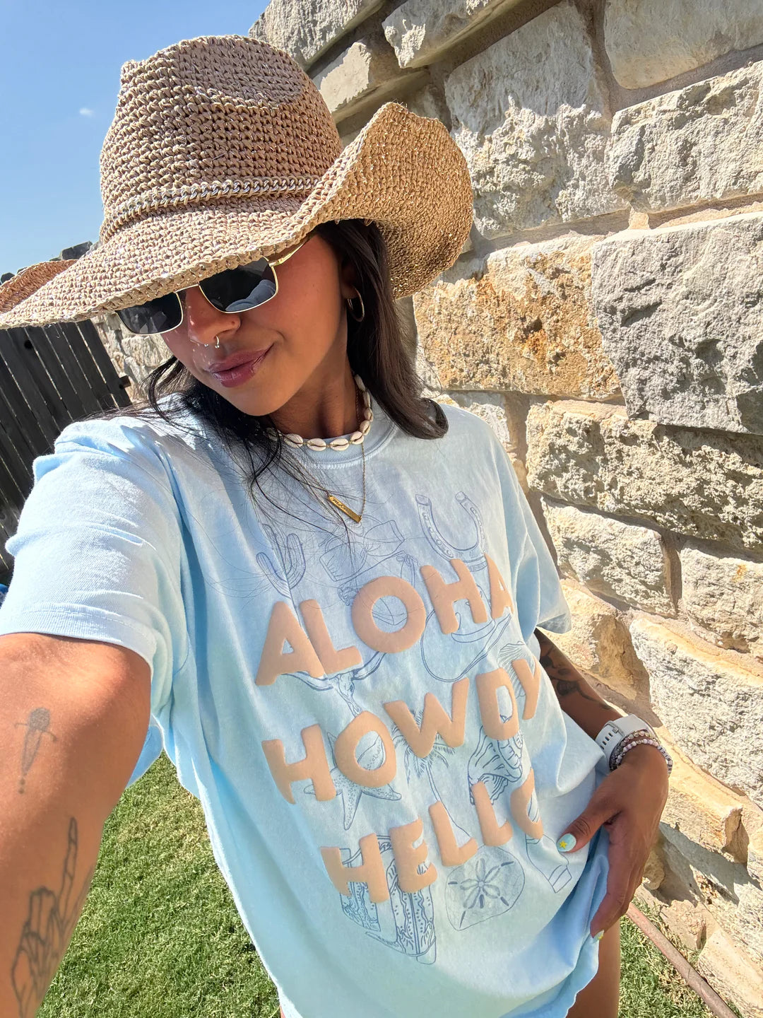 Aloha Howdy Hello Tee