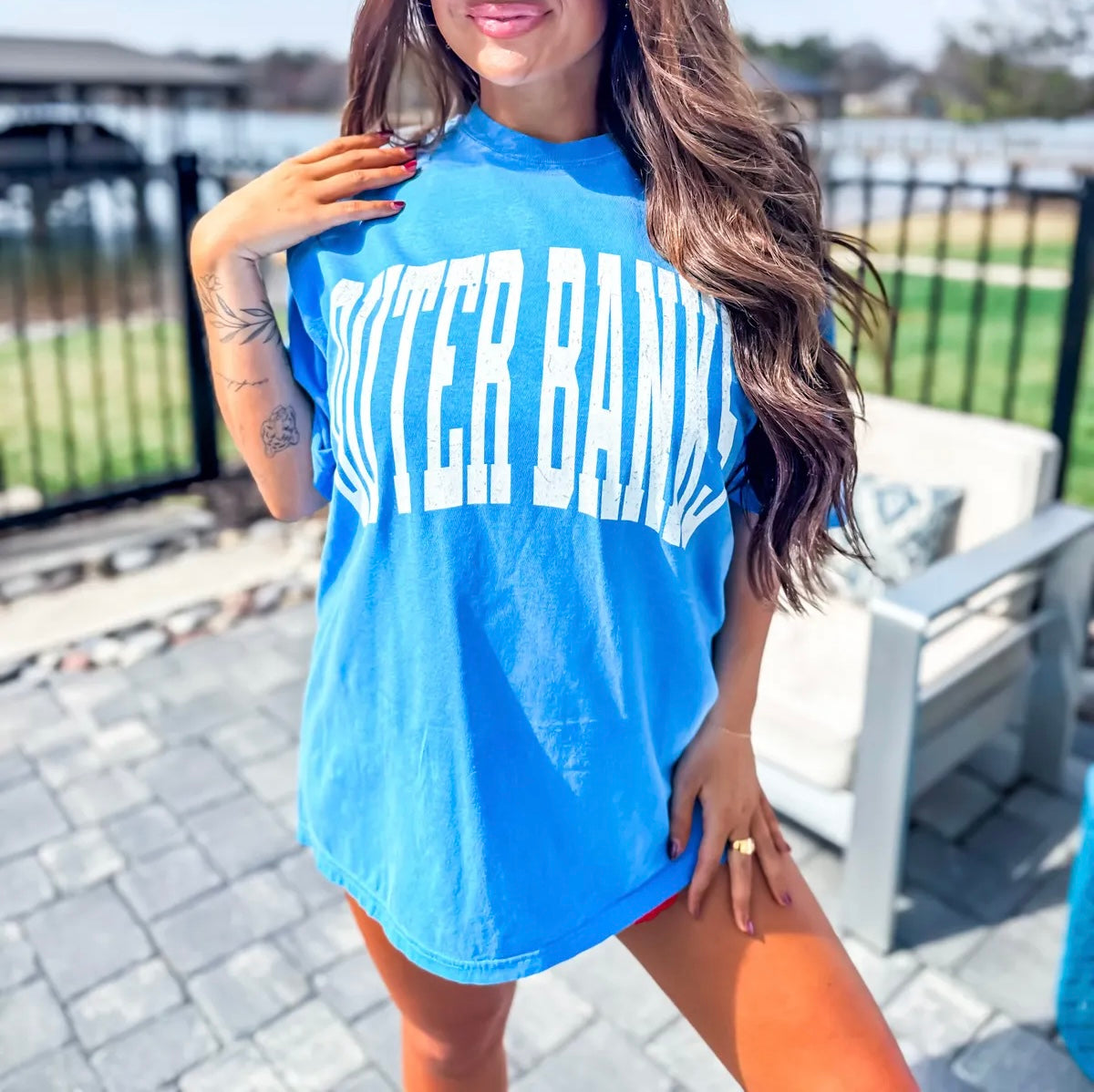 Electric Blue Outer Banks Tee