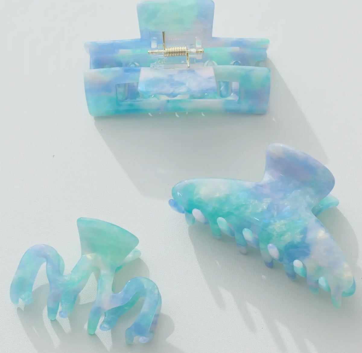 Blue Hawaiian Claw Clips
