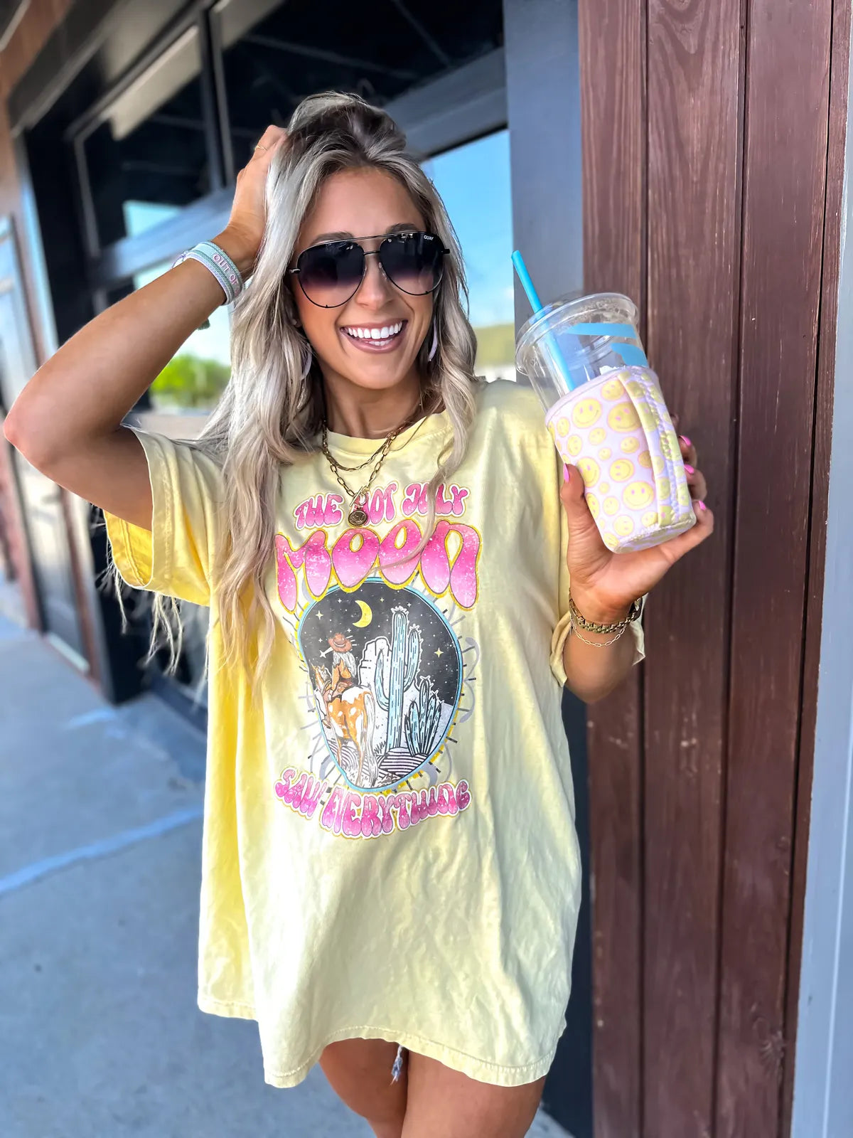 Hot July Moon Vintage Tee