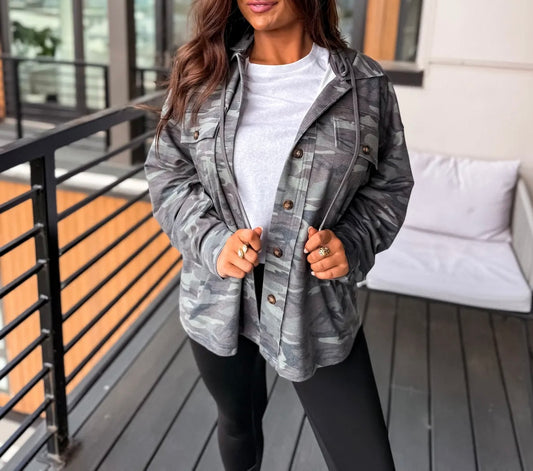PREORDER Army Green Camo Shacket
