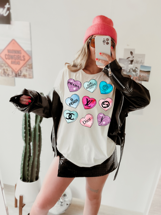 Boujee Candy Hearts Tee/Sweatshirt