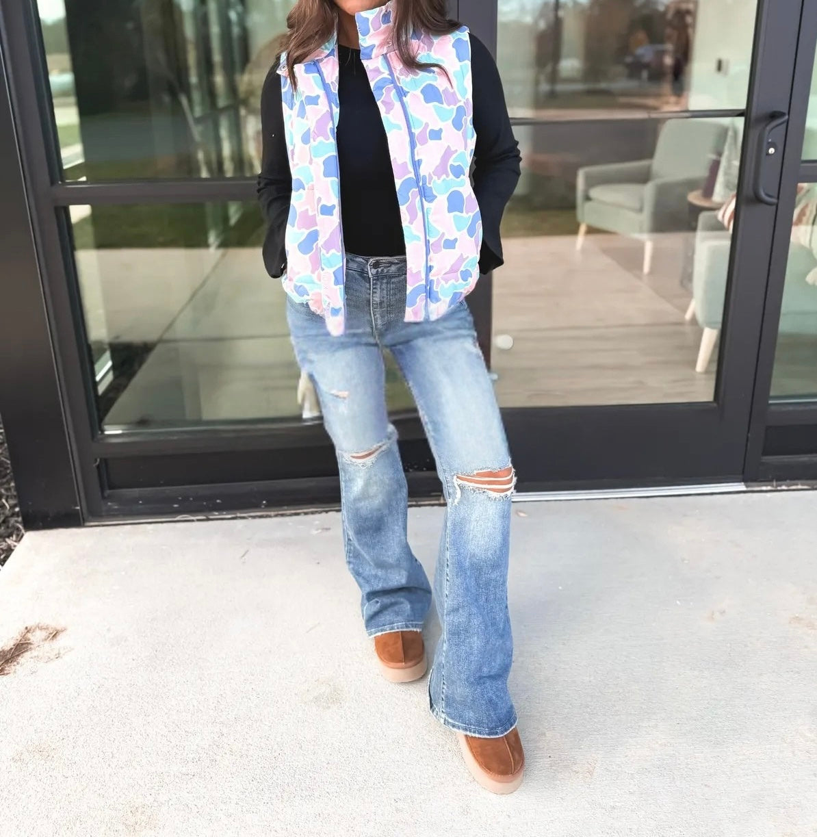 PREORDER Pastel Duck Camo Puffer Vest