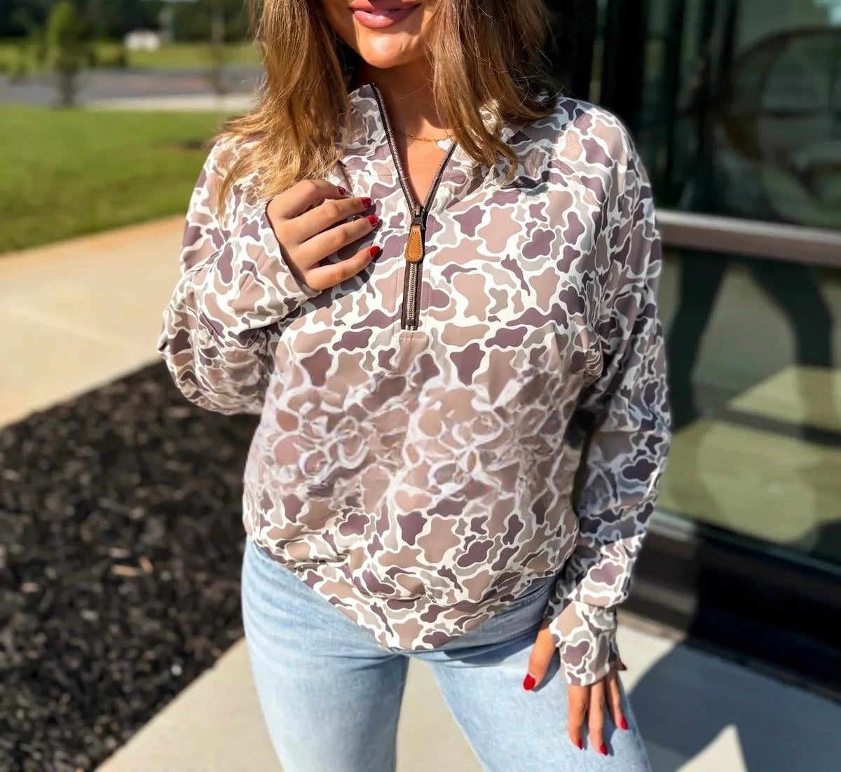 PREORDER Duck Camo Quarter Zip Pullover