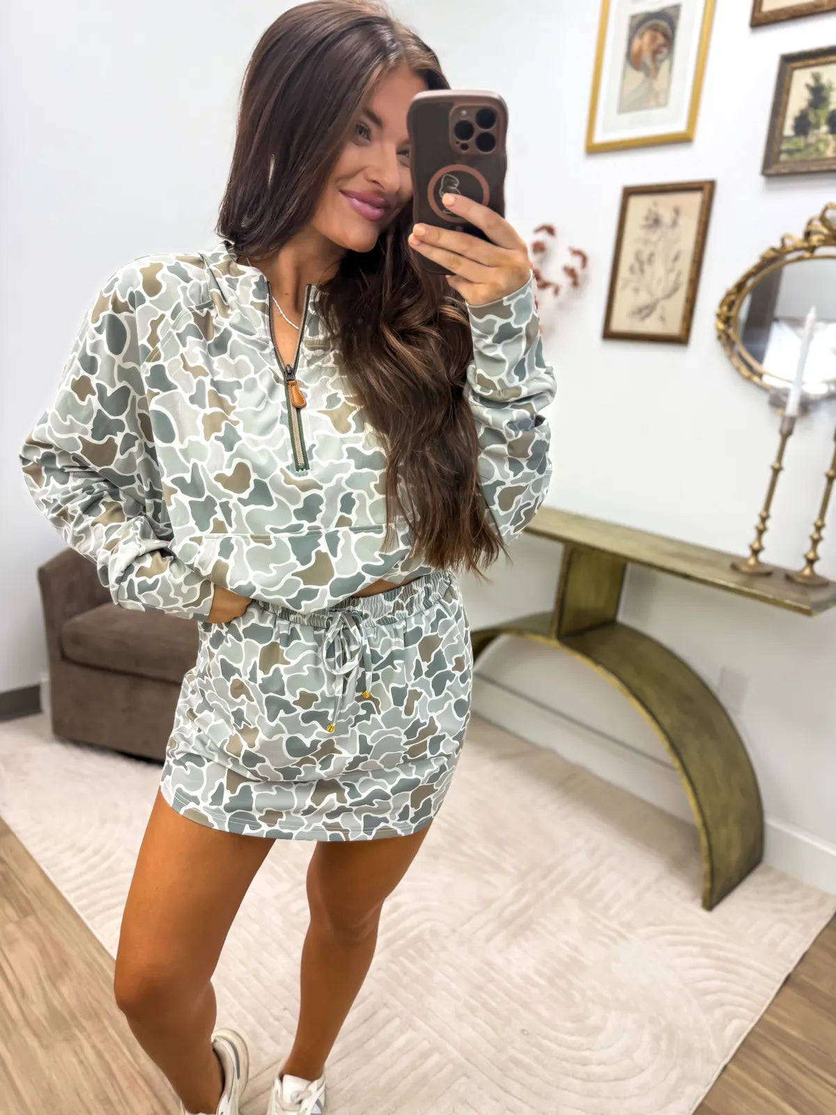 Preorder Sage Green Duck Camo Summer Quarter Zip Pullover