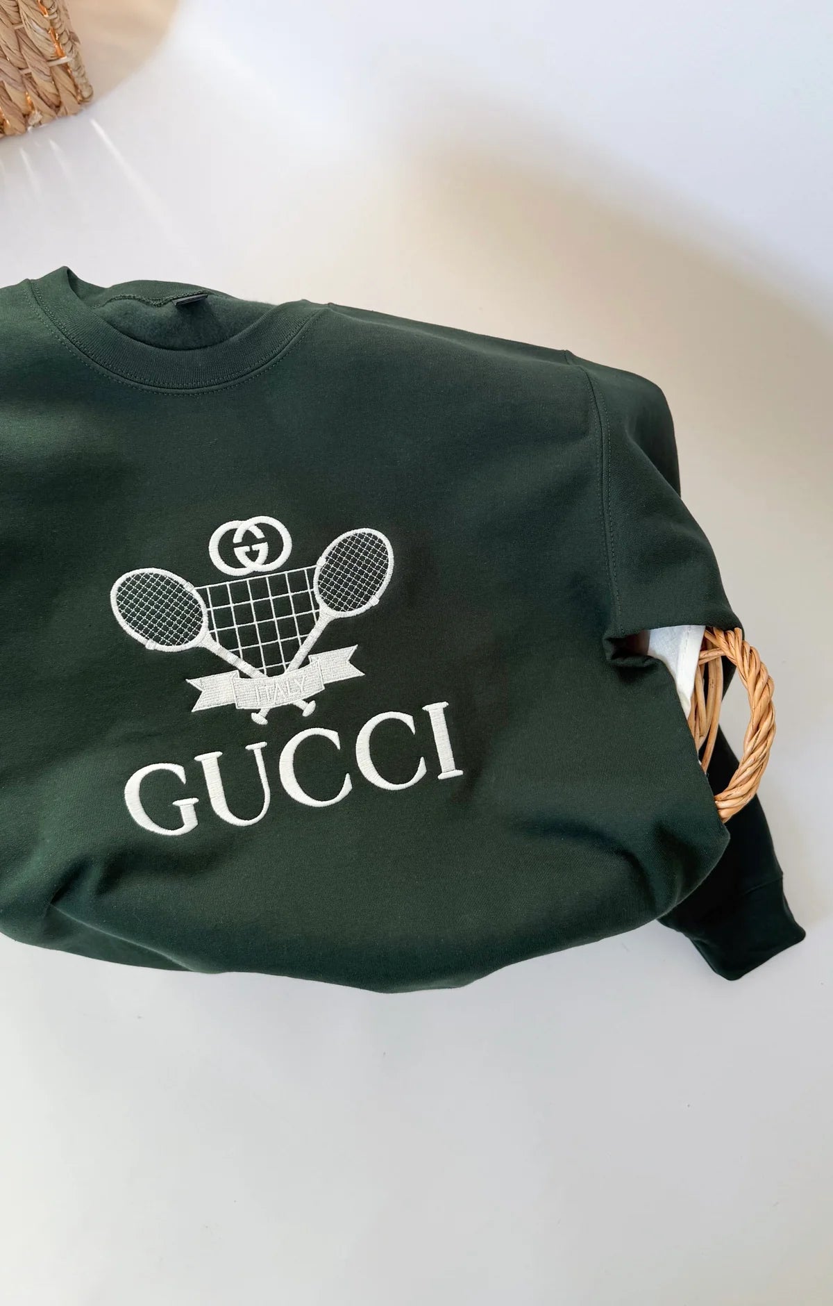 Preppy Tennis Embroidered Sweatshirt