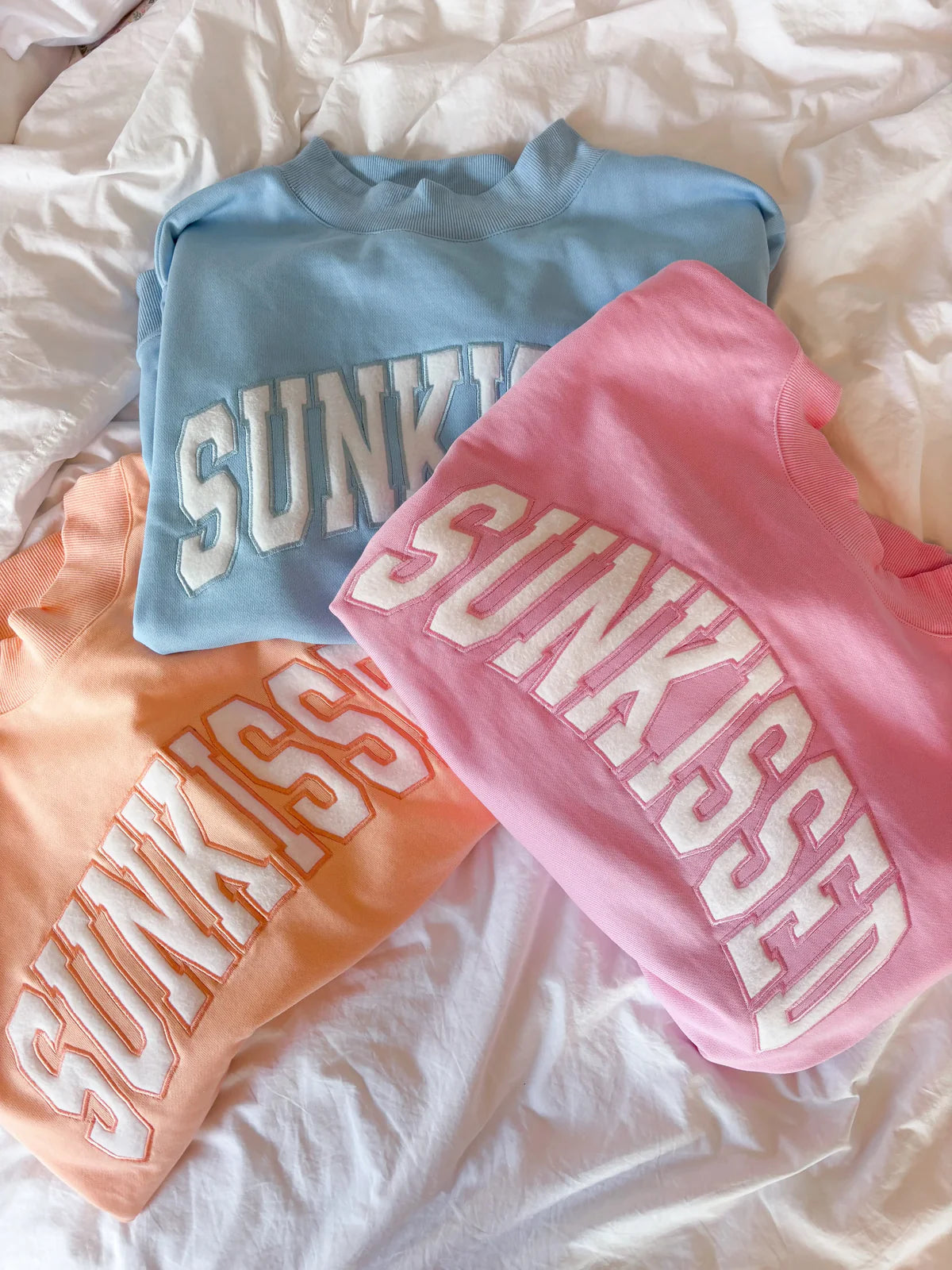 PREORDER Papaya Sunkissed Embroidered Mockneck Sweatshirt