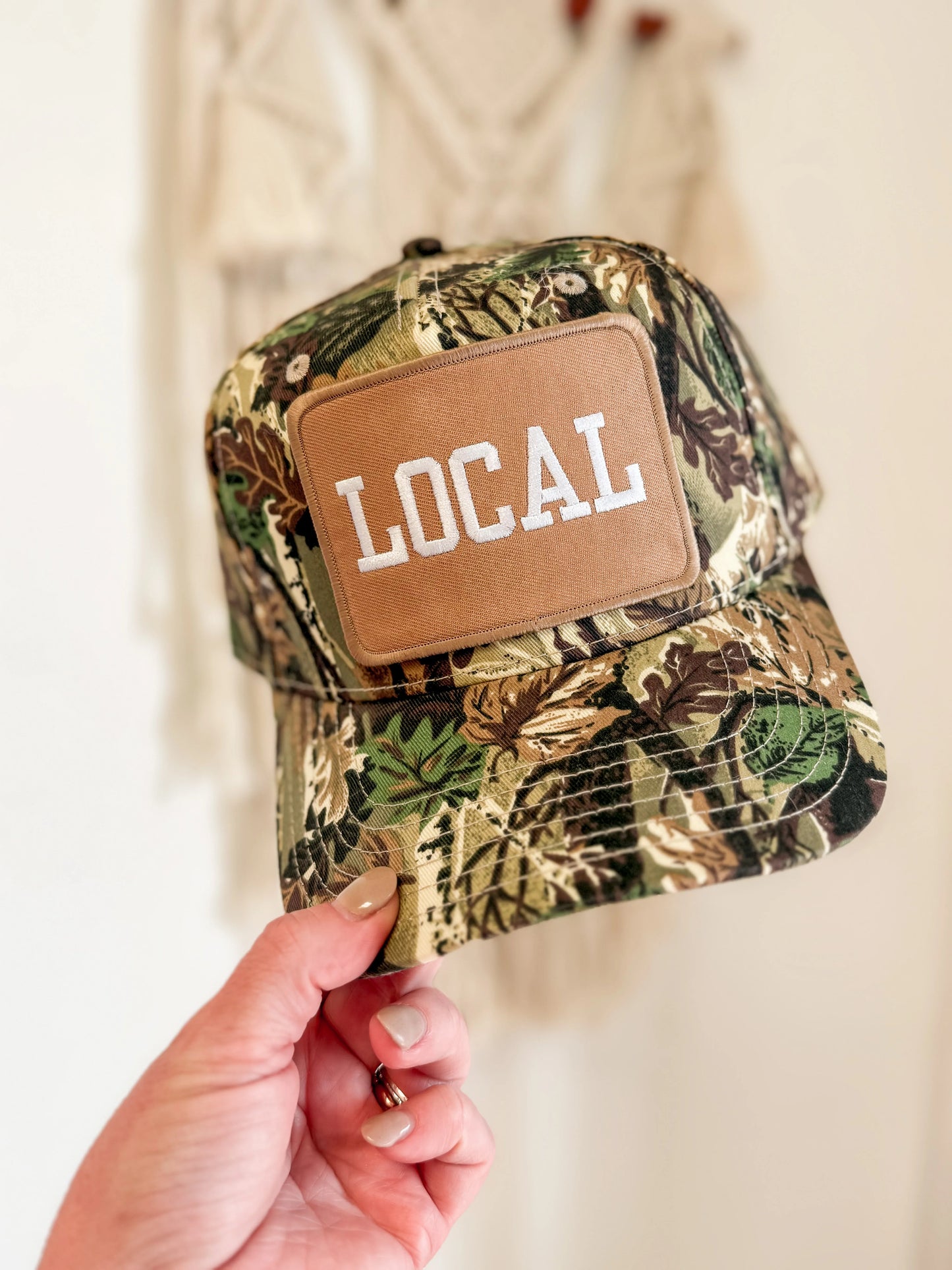Local Camo Embroidered Patch Hat