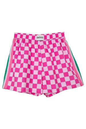 Pink Checkered Boxer Shorts