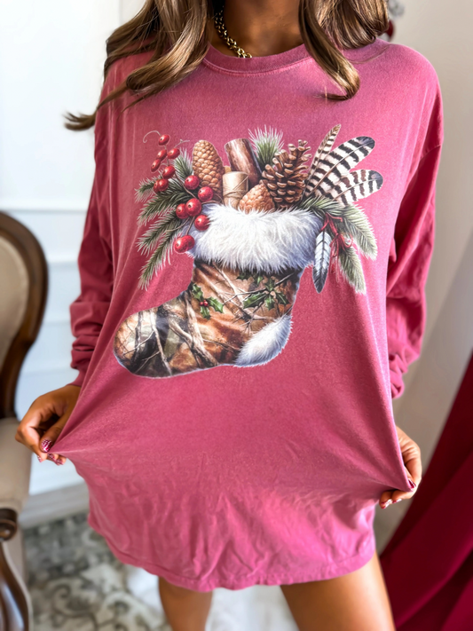 Camo Crimson Stocking Long Sleeve