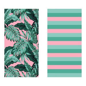 Tropical Leaves Quick Dry Microfiber Towel