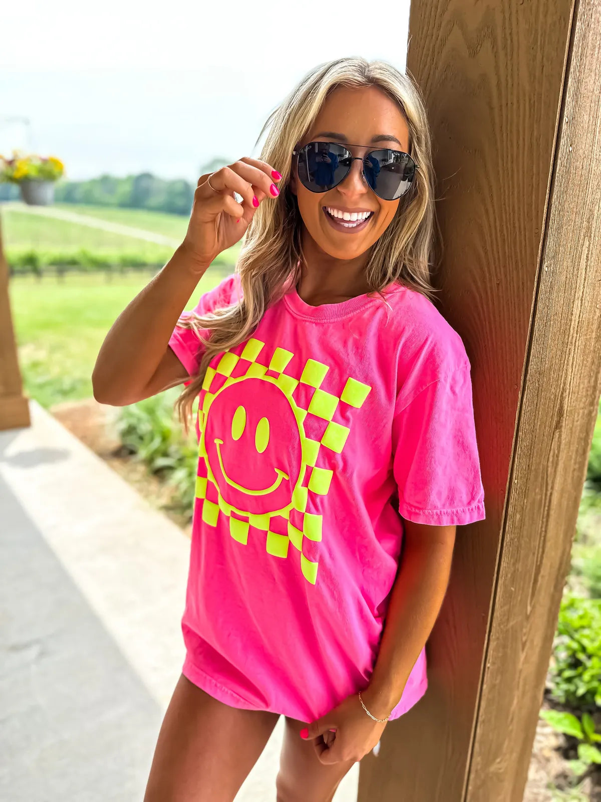 OG Retro Checkered Smiley Tee