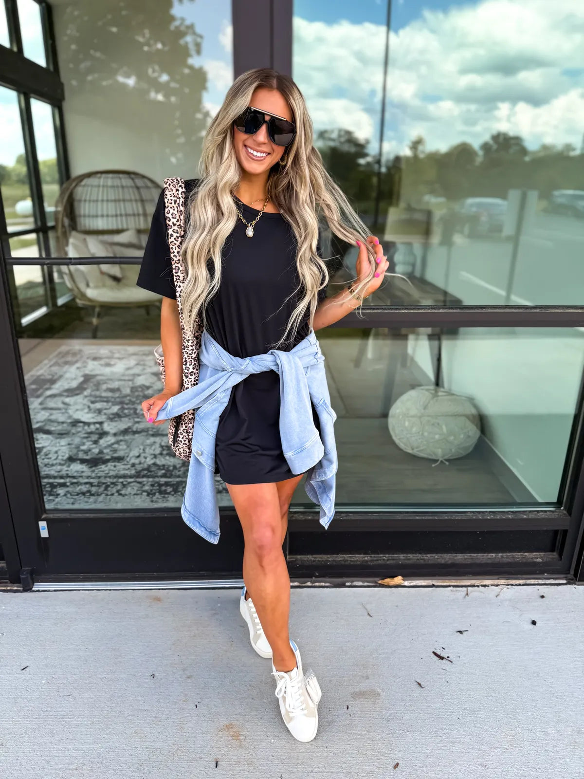 Black Relaxed Lightweight Lounge Dress