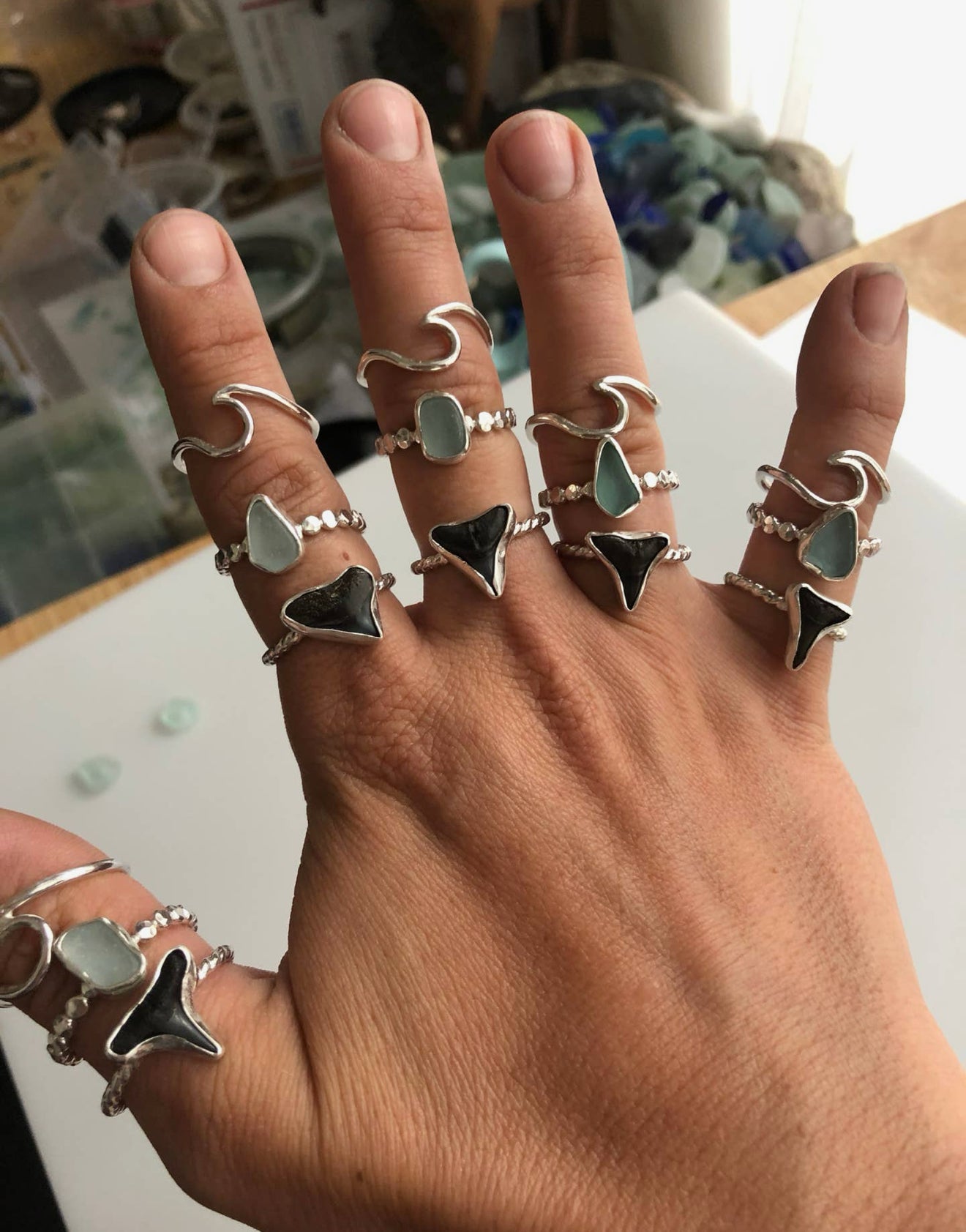 Dainty Seaglass Ring