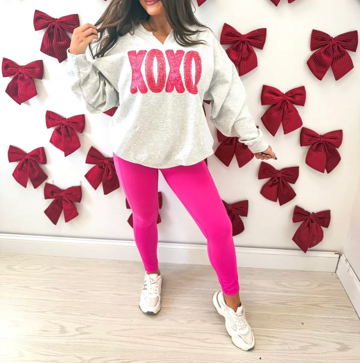 XOXO Glitter Sweatshirt