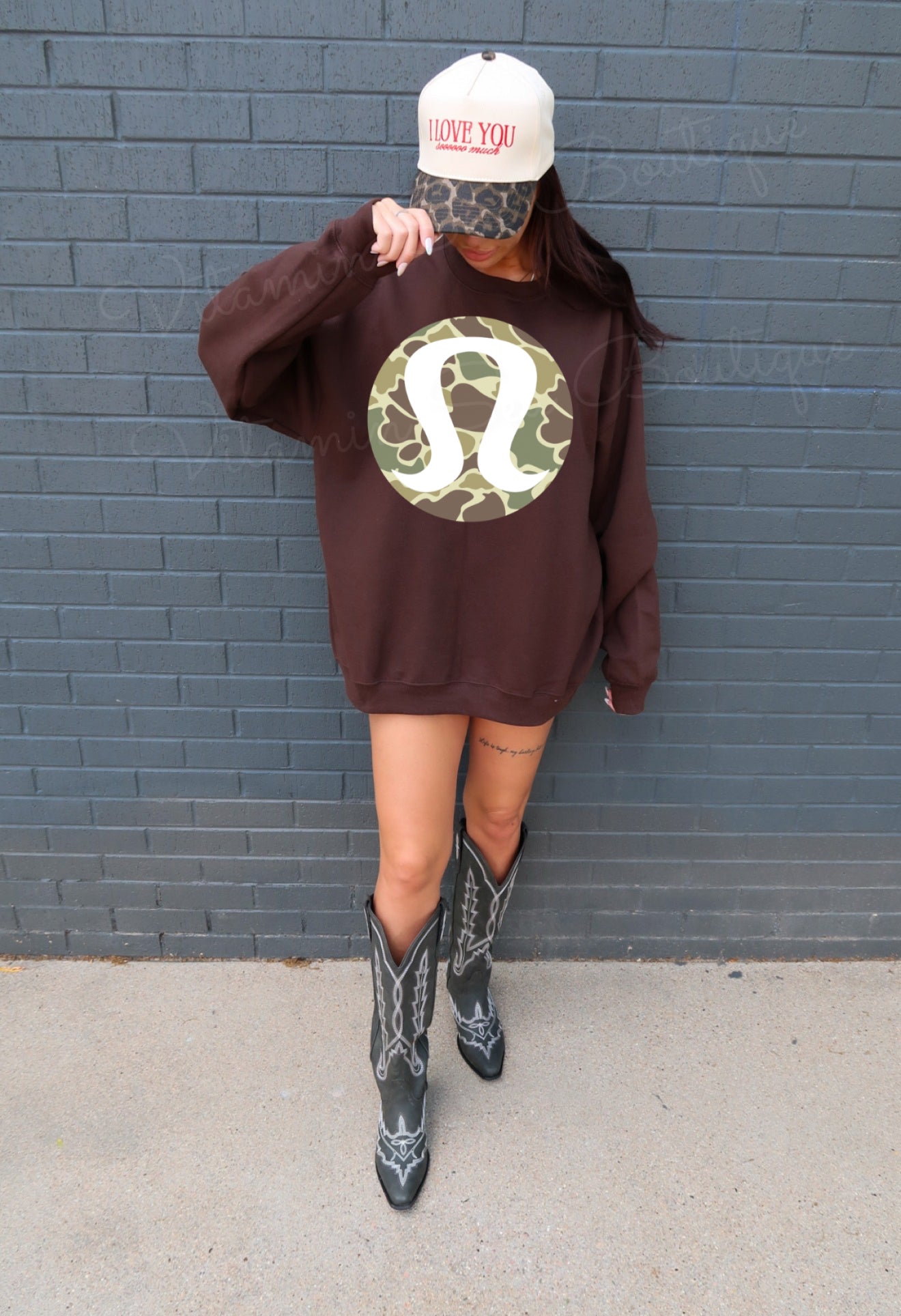 Lulu Duck Camo Oversized Sweatshirt