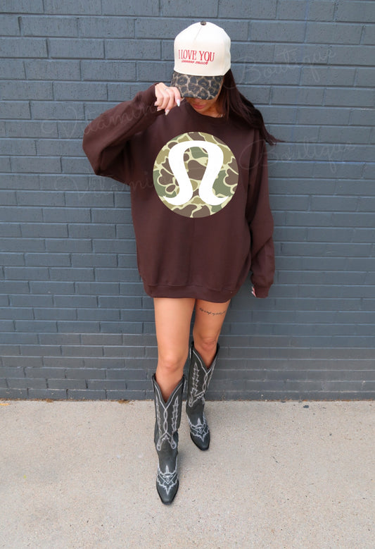Lulu Duck Camo Oversized Sweatshirt