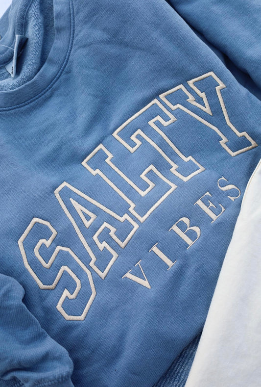 Salty Vibes Embroidered Sweatshirt