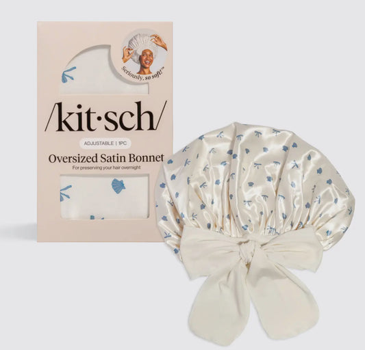 Coastal Bows Satin Hair Bonnet