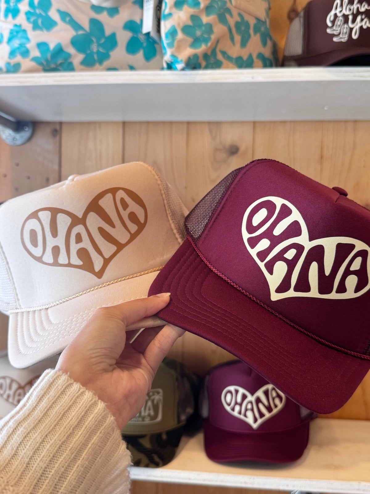 Ohana Hearts Trucker Hats