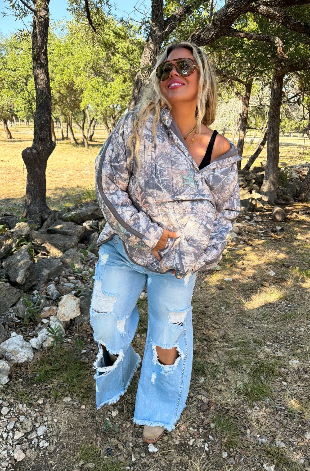 Preorder Outdoorsy Woods Camo Puffer Jacket