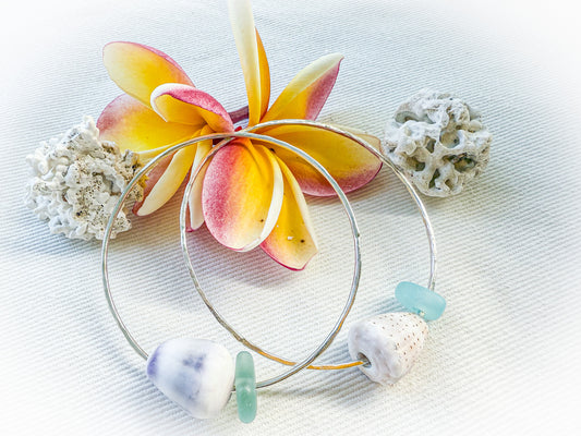 Shell & Seaglass Beach Bangle