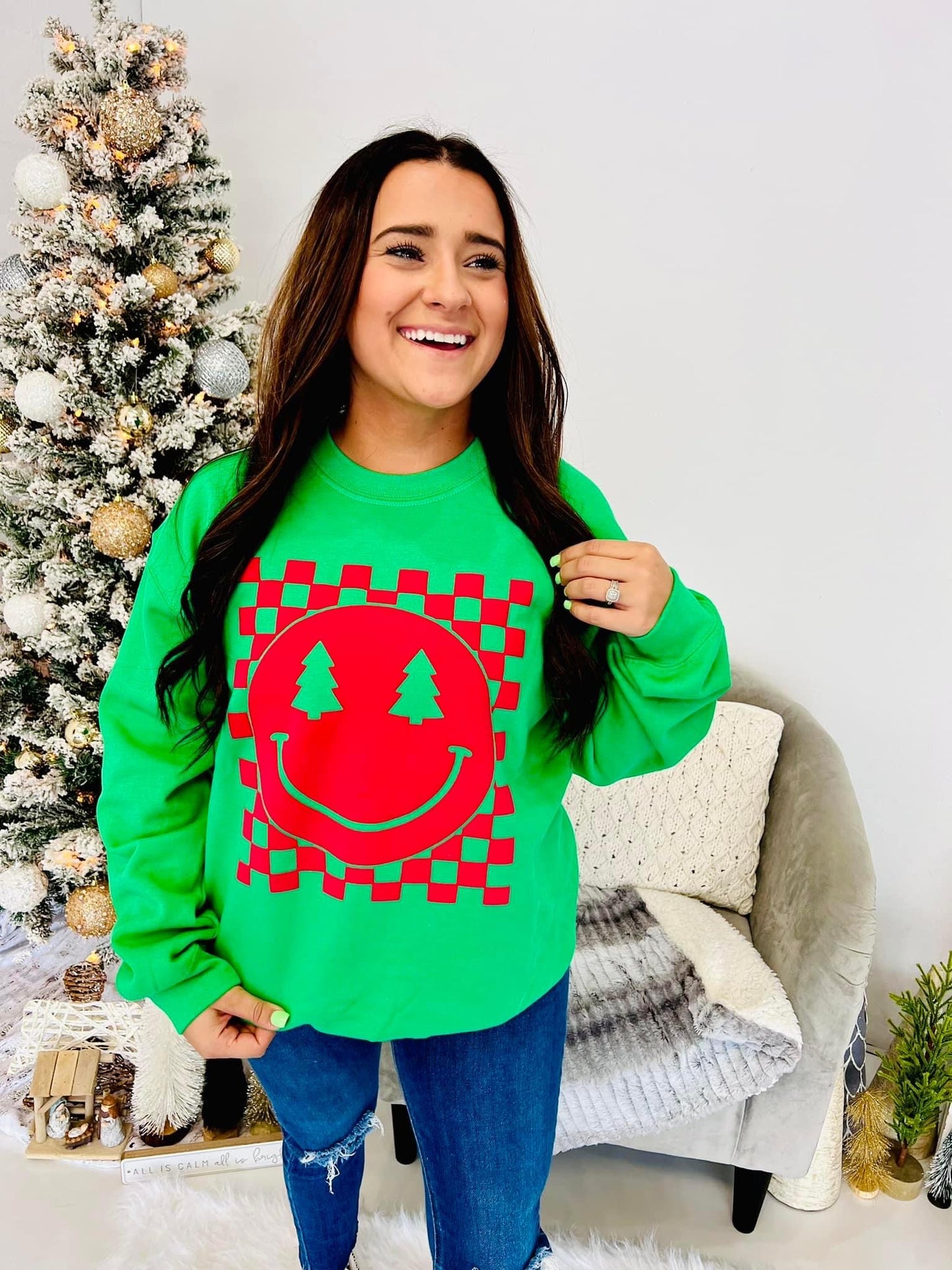 Merry Smiley Tee/Sweatshirt