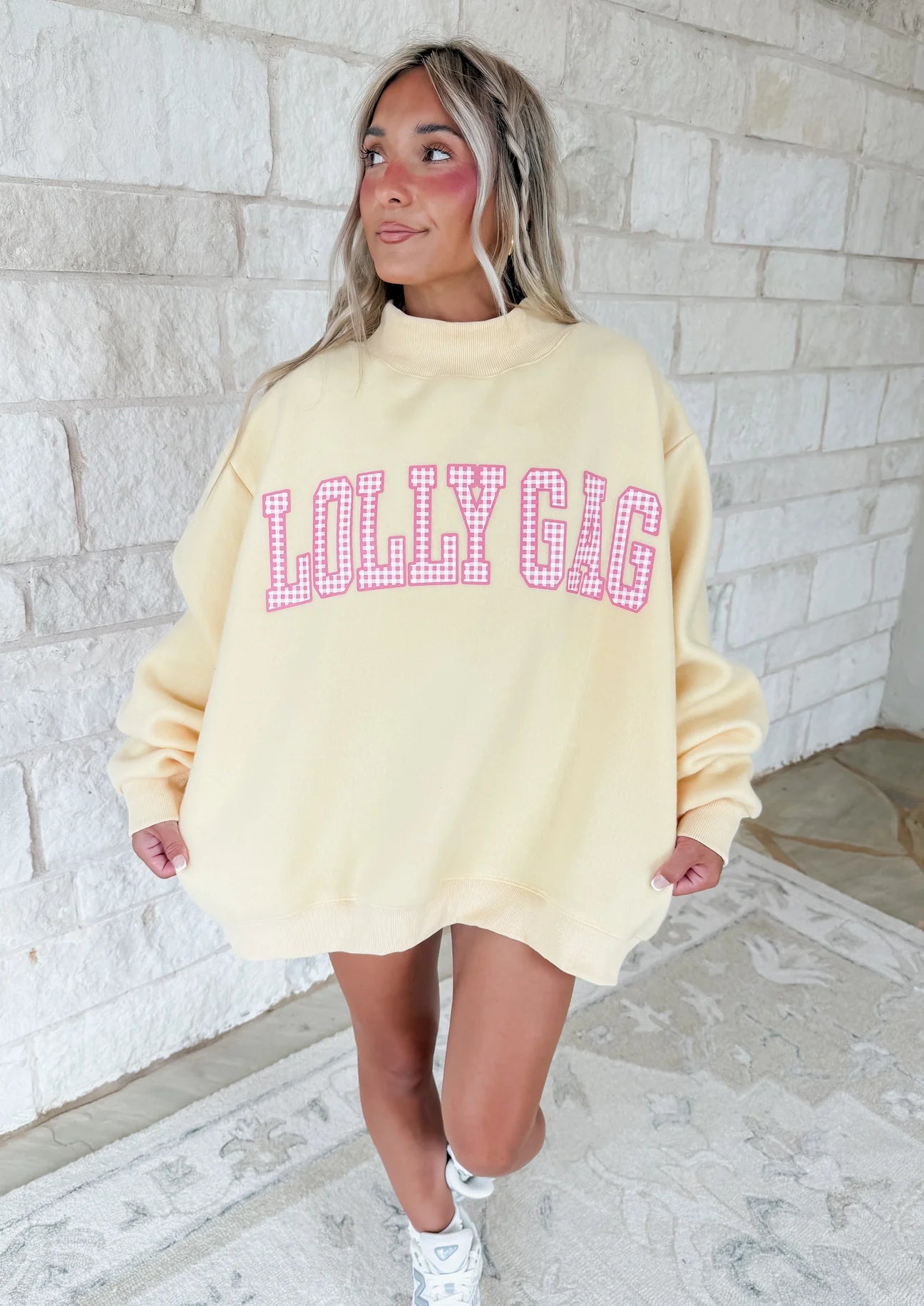 Dilly Dally/Lolly Gag Reversible Mockneck