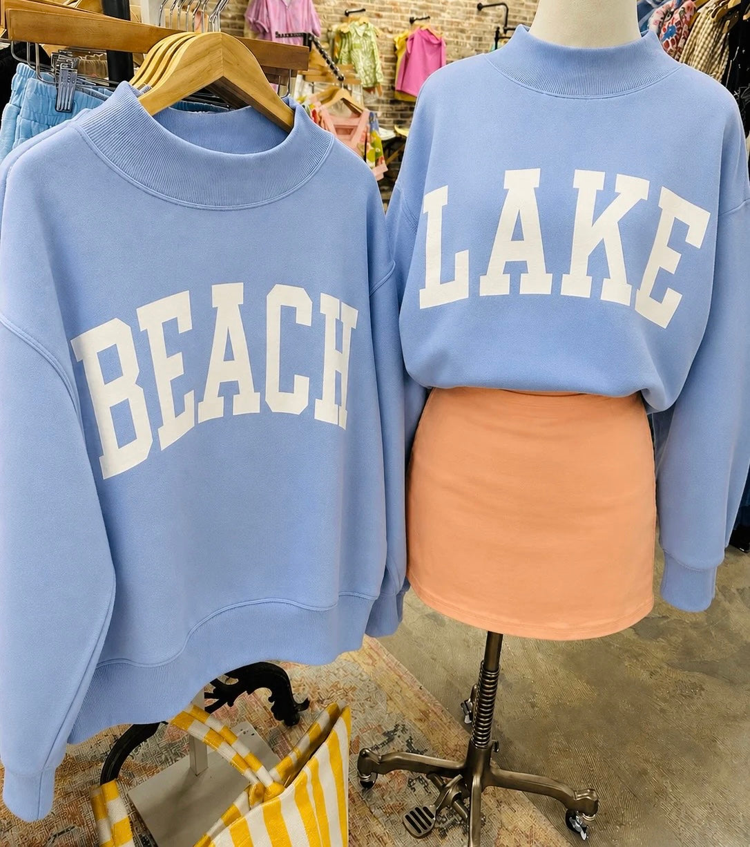 Beach / Lake Reversible Mockneck Sweatshirt
