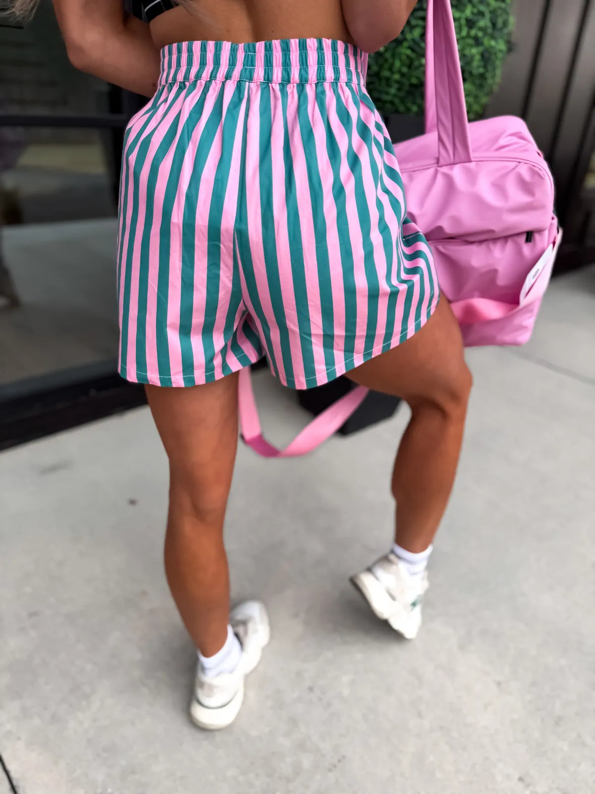 PREORDER Pink & Green Striped Boxer Shorts