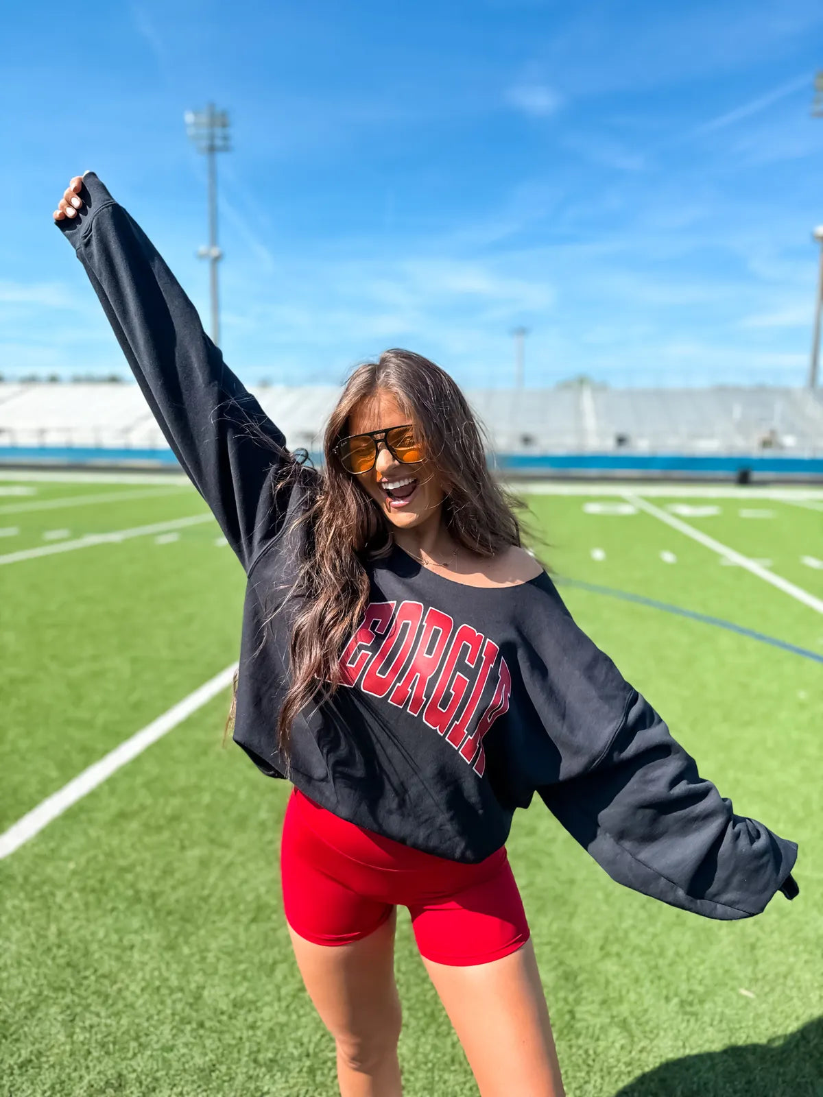 Sports Off Shoulder Sweatshirts