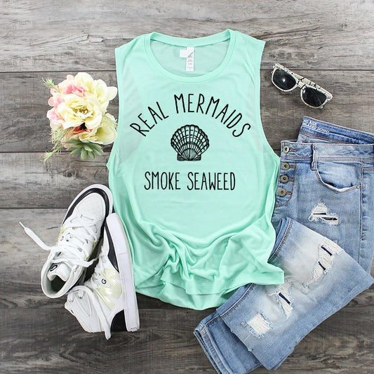 Real Mermaids Smoke Seaweed Tank Top